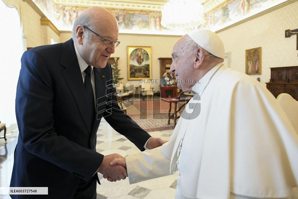 Pope Francis Meets With Najib Mikati - Vatican