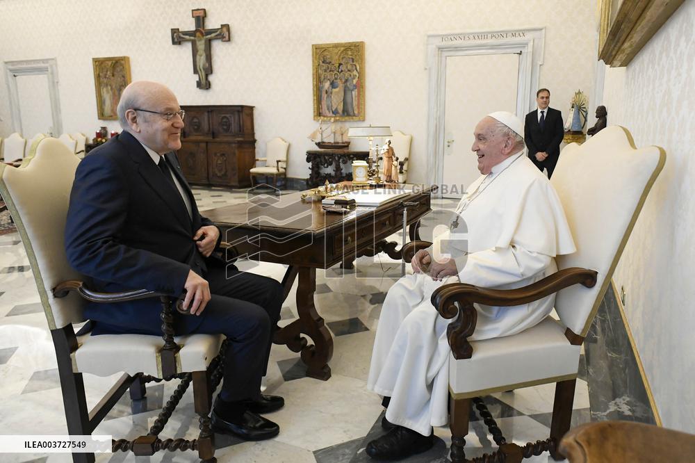 Pope Francis Meets With Najib Mikati - Vatican