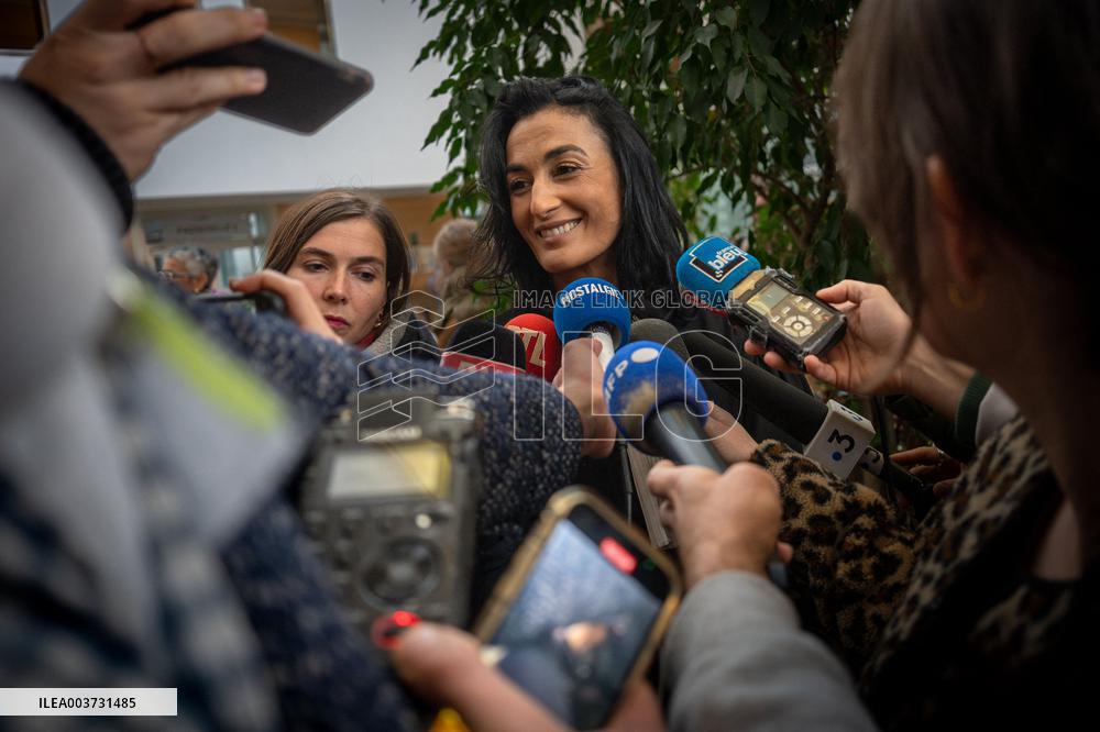 Gisele Pelicot leaves the courtroom in Avignon