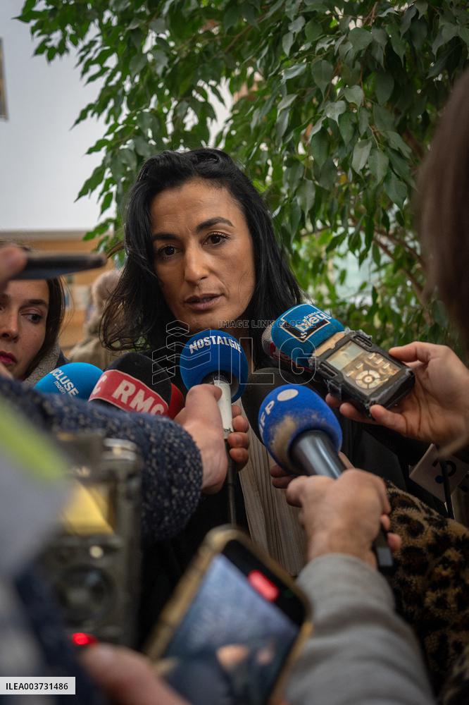 Gisele Pelicot leaves the courtroom in Avignon