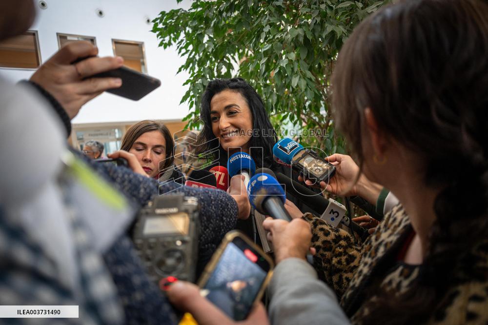 Gisele Pelicot leaves the courtroom in Avignon