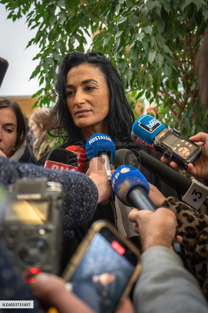 Gisele Pelicot leaves the courtroom in Avignon