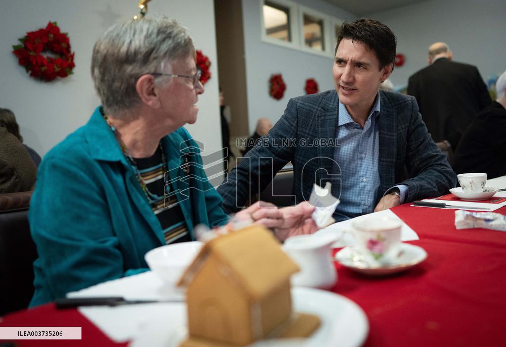 Justin Trudeau Visits A Seniors Home - Canada