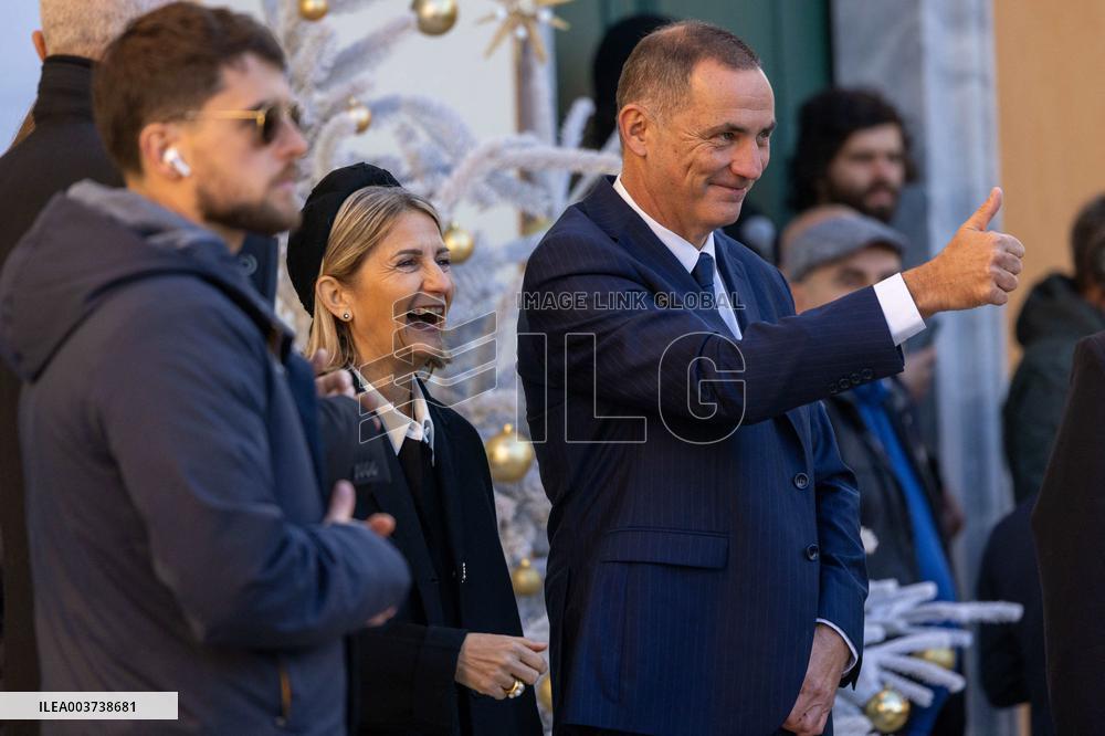 Pope Francis arrives at the Santa Maria Assunta Cathedral - Ajaccio