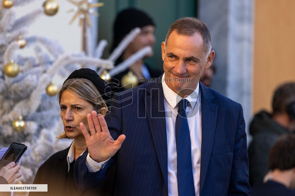 Pope Francis arrives at the Santa Maria Assunta Cathedral - Ajaccio