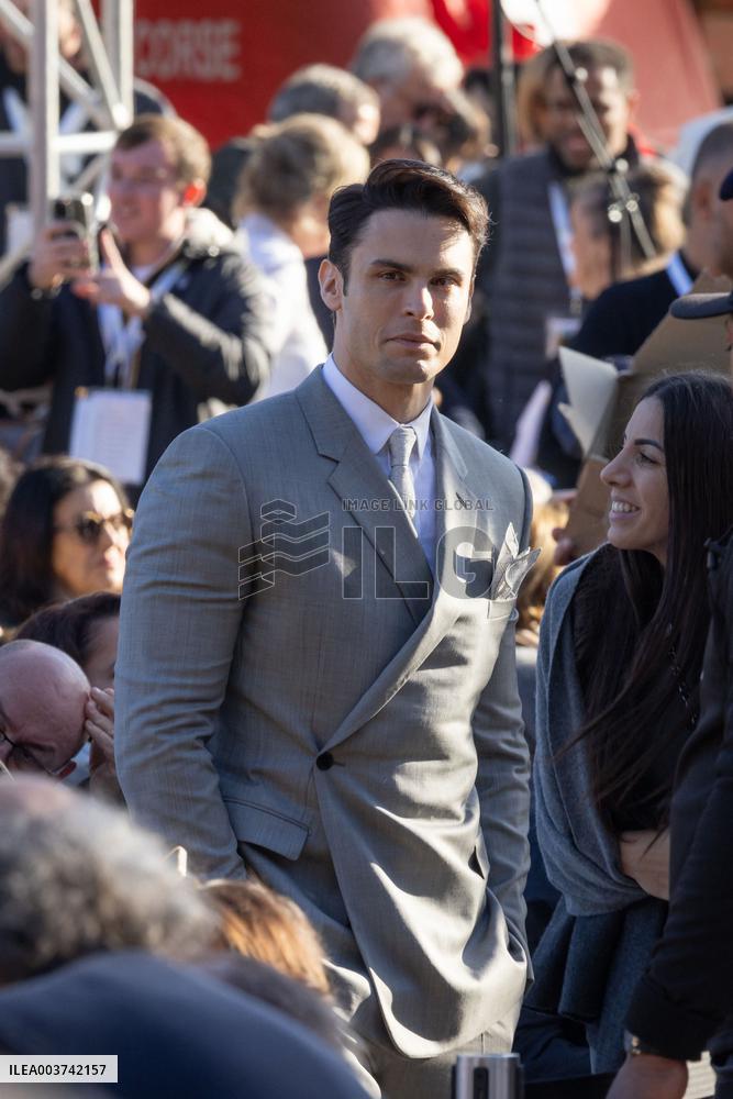 Model Baptiste Giabiconi Attends The Mass - Ajaccio