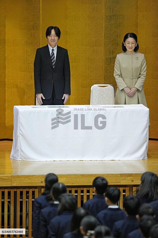 Japan crown prince at ceremony in Tokyo