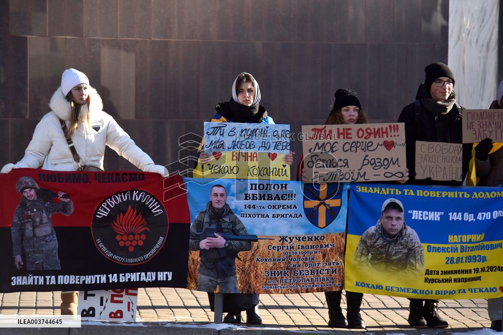 Weekly rally in support of Ukrainian POWs in Vinnytsia