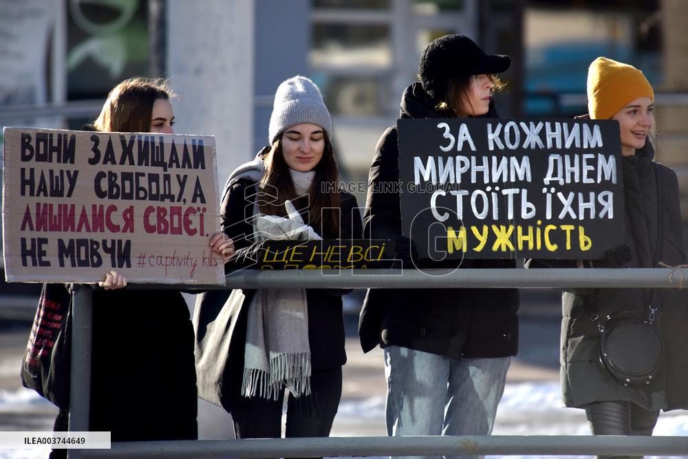 Weekly rally in support of Ukrainian POWs in Vinnytsia