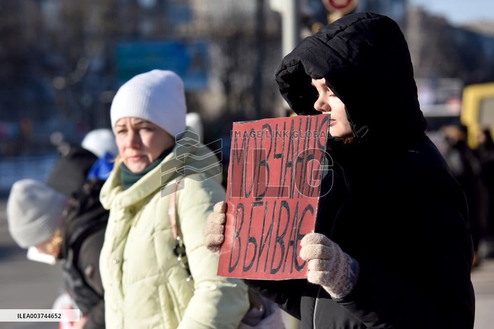 Weekly rally in support of Ukrainian POWs in Vinnytsia
