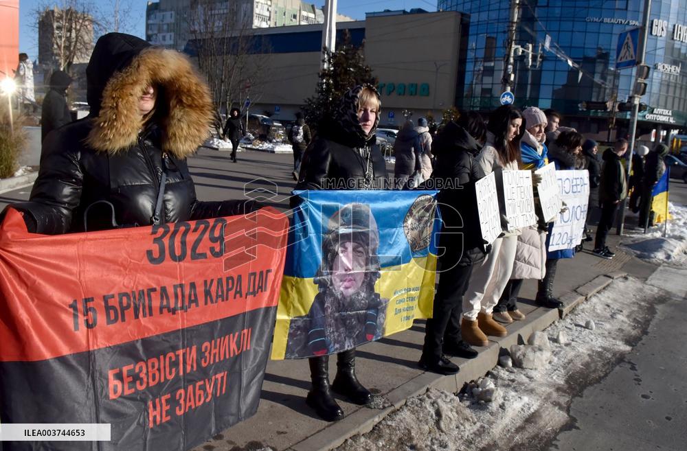 Weekly rally in support of Ukrainian POWs in Vinnytsia