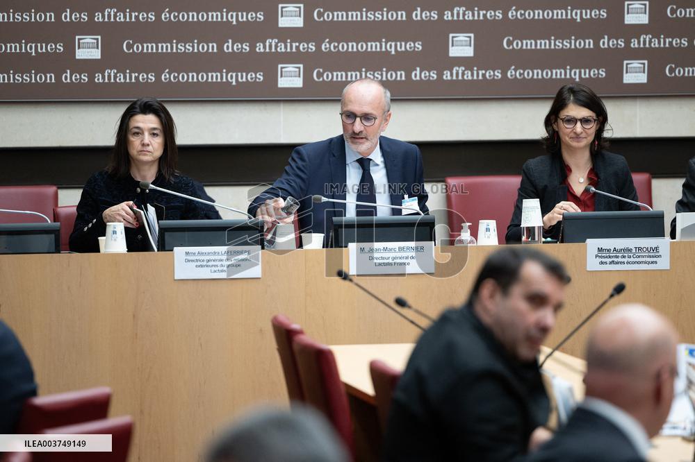 Lactalis Chief Executive Officer hearing at the National Assembly - Paris