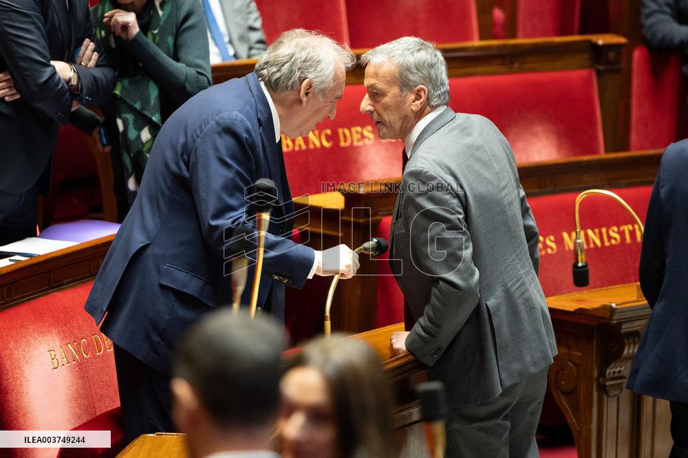 Session of questions to the Prime Minister at the National Assembly - Paris