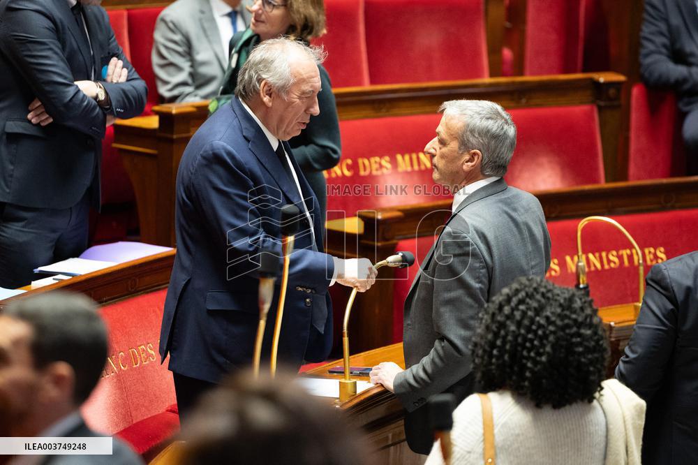 Session of questions to the Prime Minister at the National Assembly - Paris