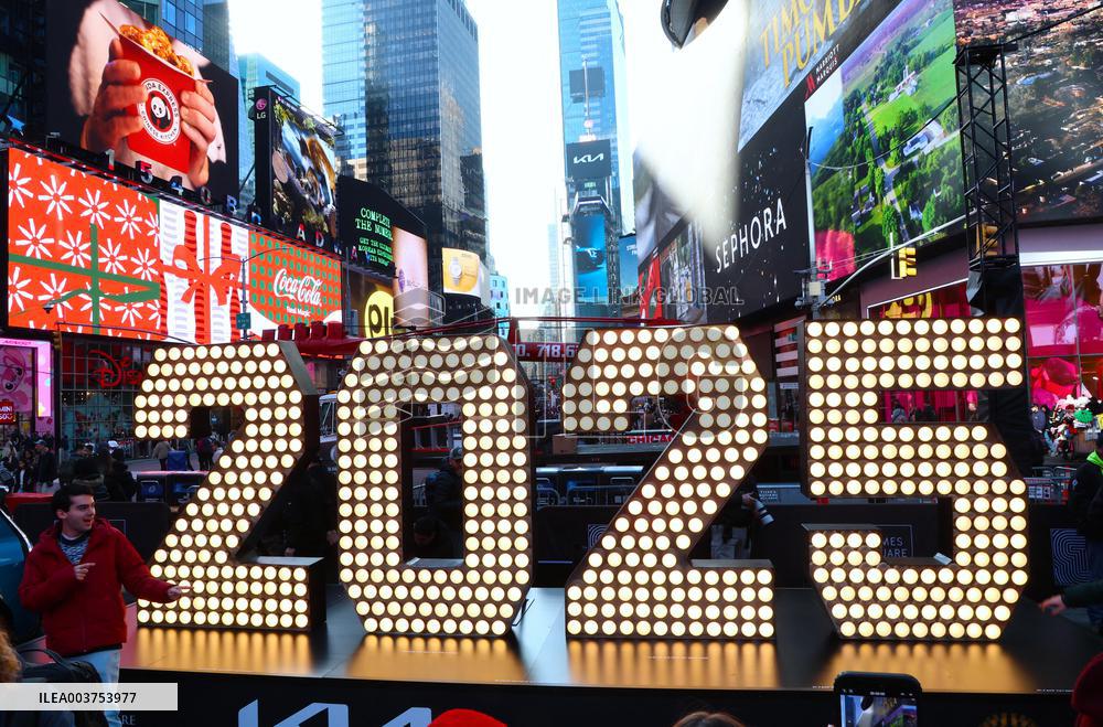 New Year’s Eve 2025 Numerals Arrive In Times Square - NYC