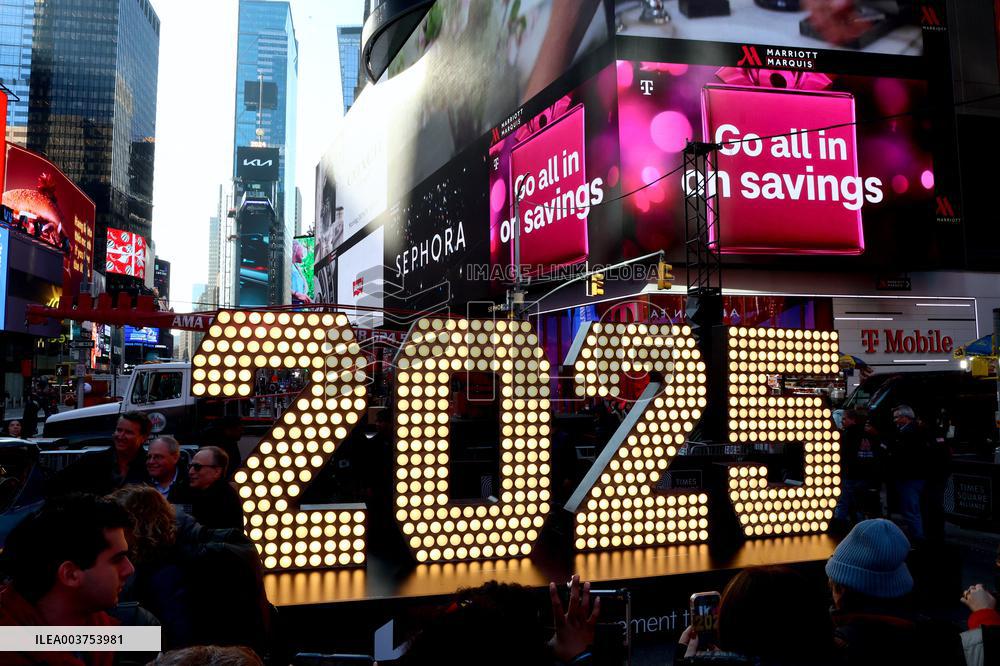 New Year’s Eve 2025 Numerals Arrive In Times Square - NYC