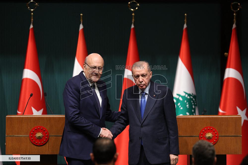 Lebanese PM Najib Mikati Visits Ankara