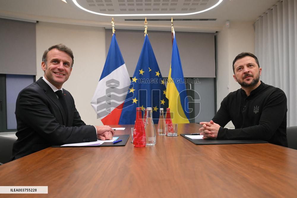 Zelensky And Macron Meet - Brussels