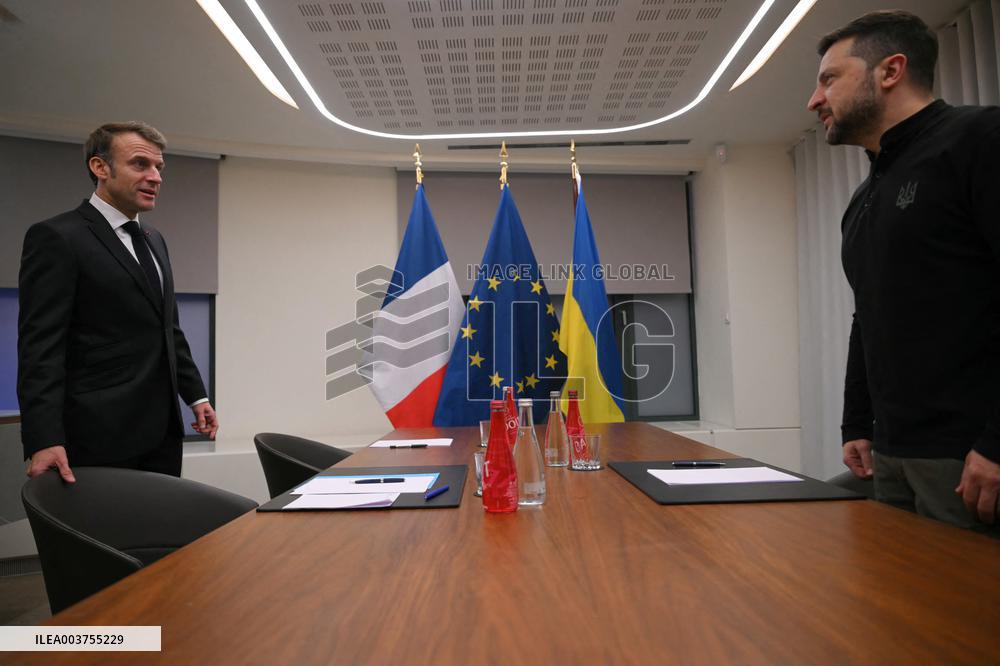 Zelensky And Macron Meet - Brussels