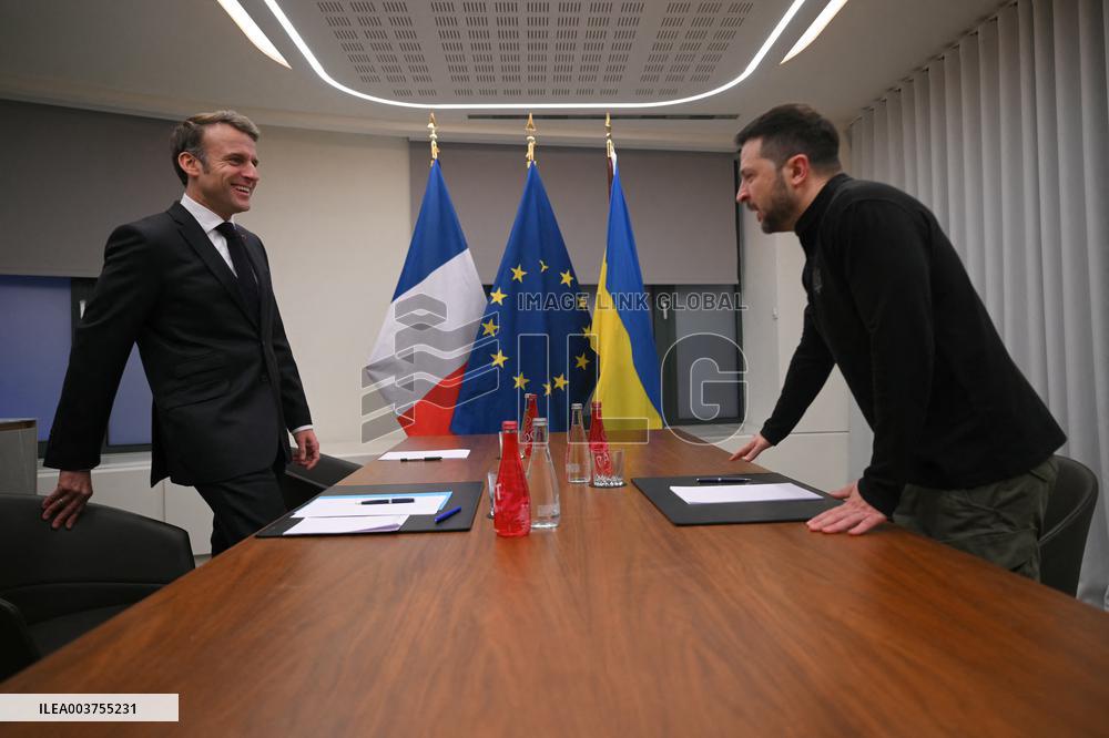 Zelensky And Macron Meet - Brussels