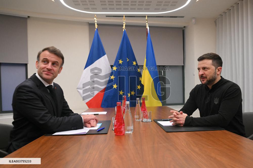Zelensky And Macron Meet - Brussels