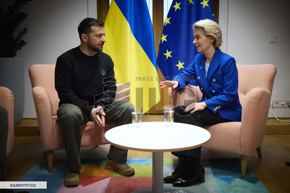 Zelensky Attends EU Council Meeting - Brussels