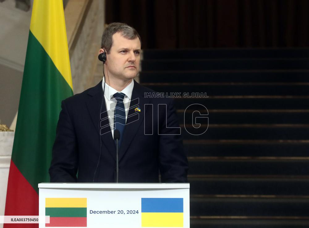 News conference of Ukrainian and Lithuanian PMs in Kyiv