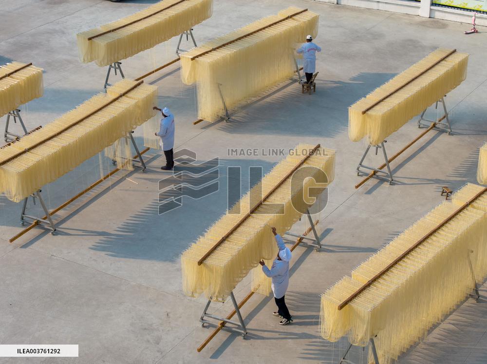 Hanging Noodles For Drying