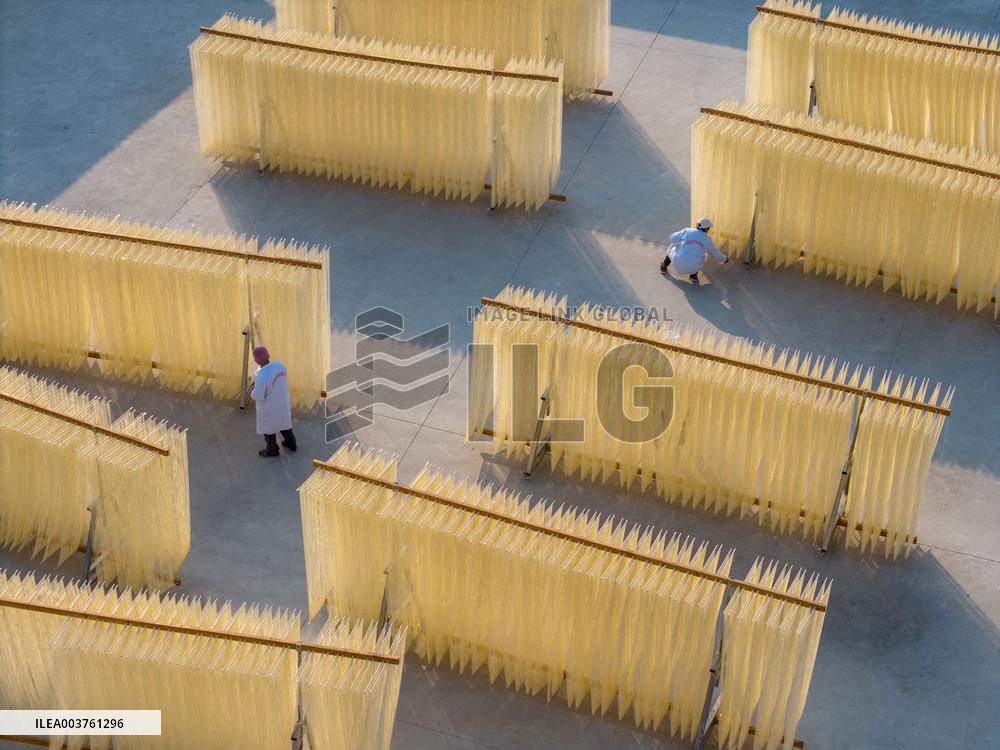 Hanging Noodles For Drying