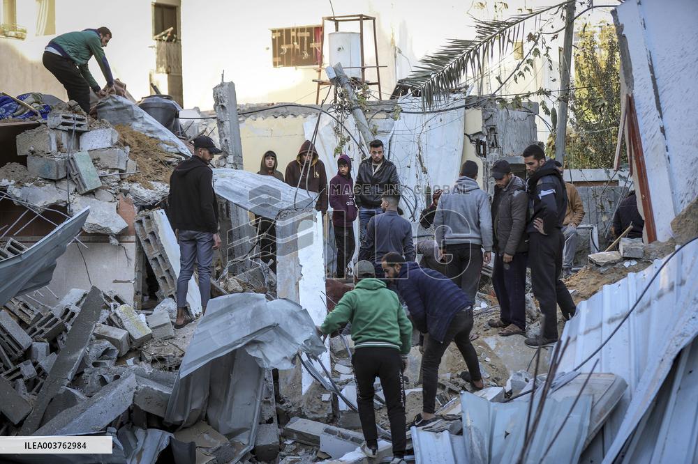 Israeli Airstrike on Al-Maghazi Refugee Camp - Gaza