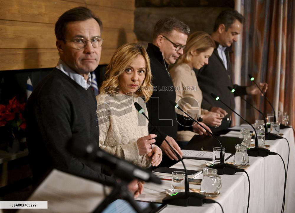 Finland's PM Petteri Orpo hosts meeting in Finnish Lapland