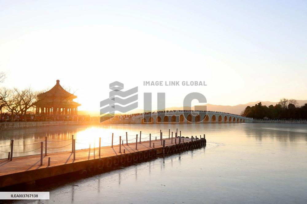 Winter Scenery Of Summer Palace In Beijing