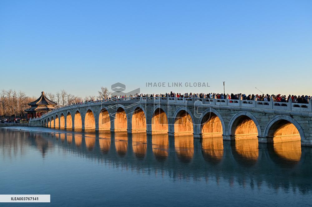 Winter Scenery Of Summer Palace In Beijing