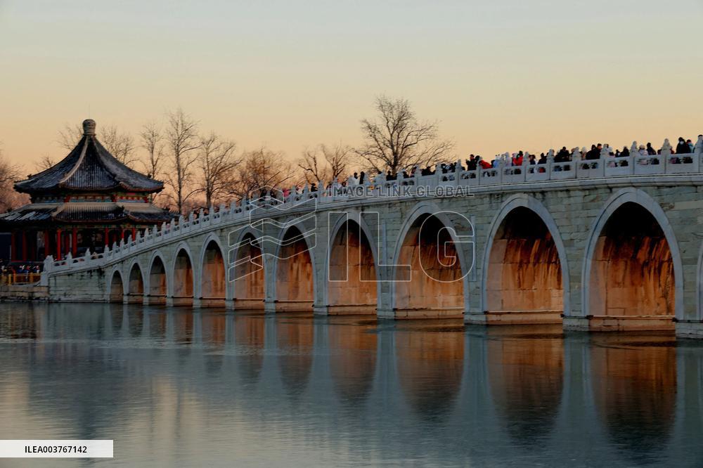 Winter Scenery Of Summer Palace In Beijing