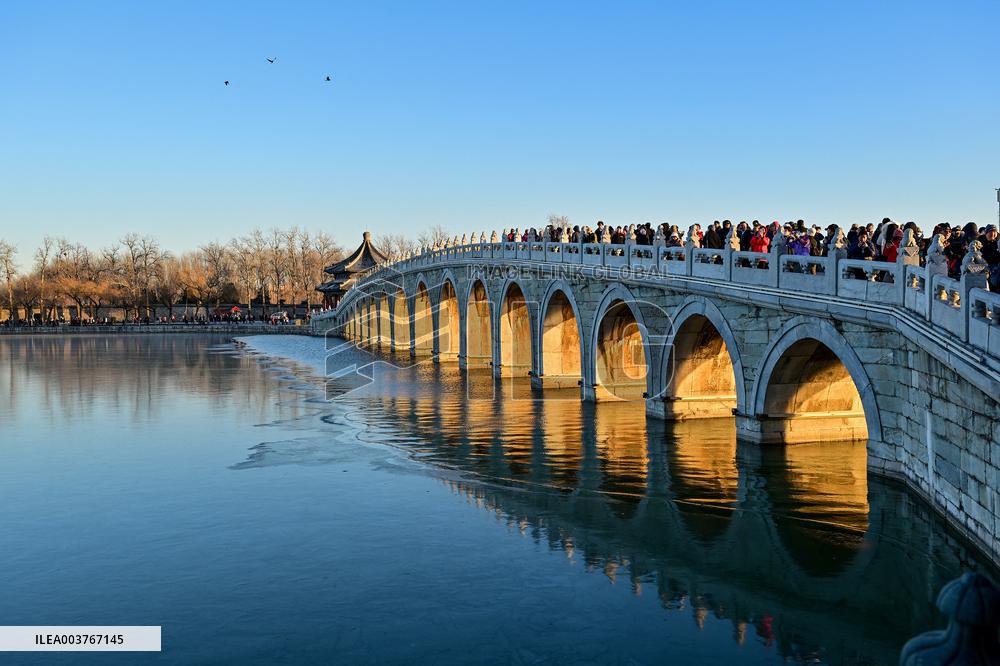 Winter Scenery Of Summer Palace In Beijing