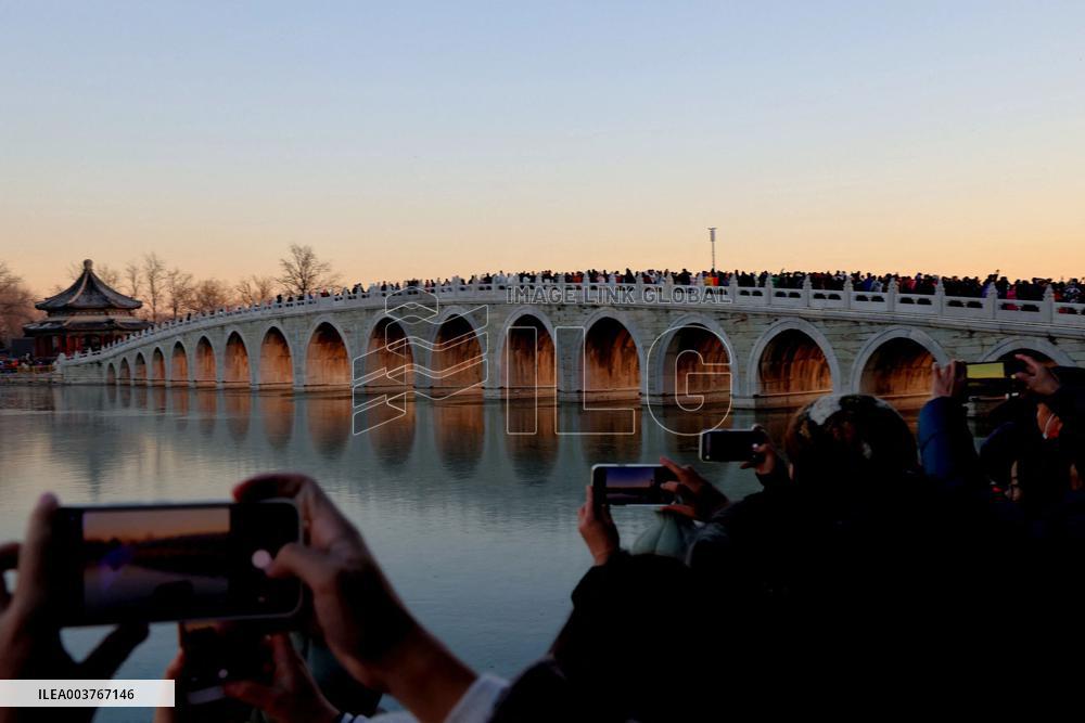 Winter Scenery Of Summer Palace In Beijing