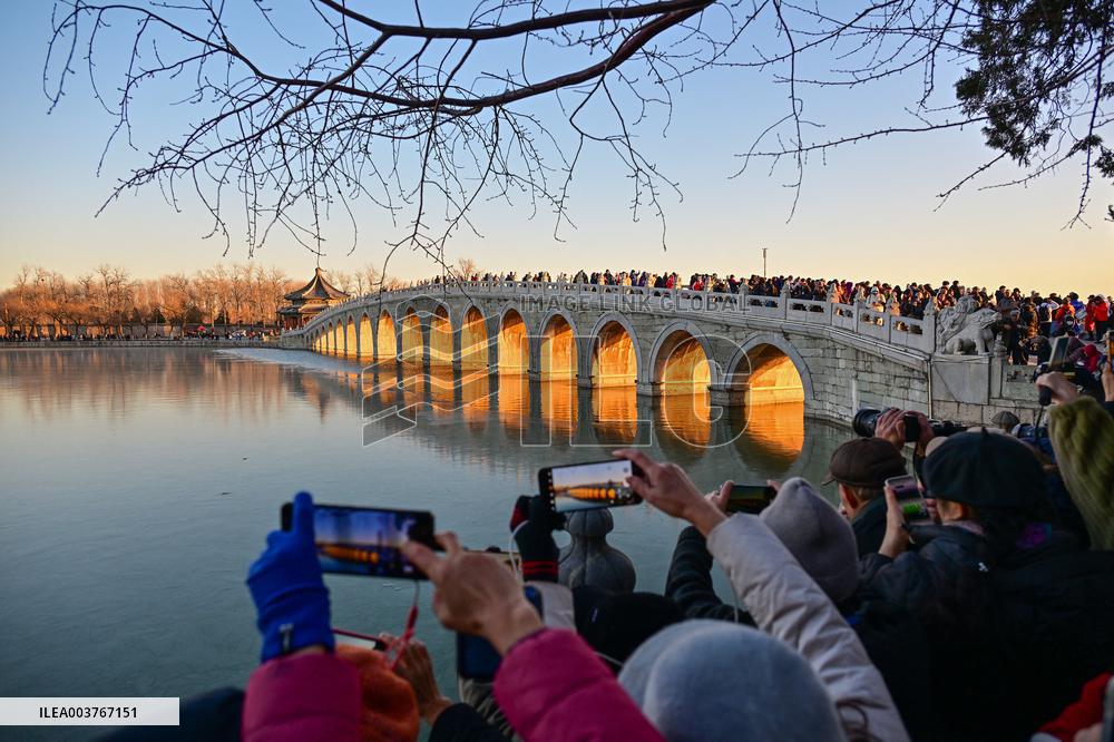 Winter Scenery Of Summer Palace In Beijing