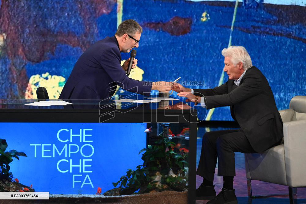 Richard Gere Attends The Che Tempo Che Fa TV Show - MIlan