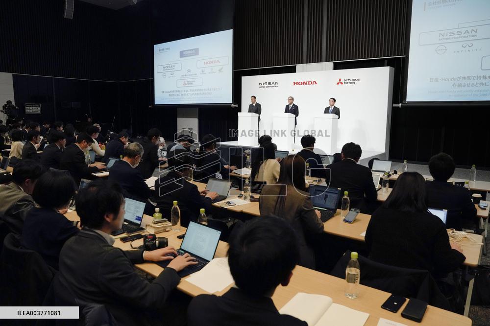 Nissan, Honda, Mitsubishi automakers' joint press conference