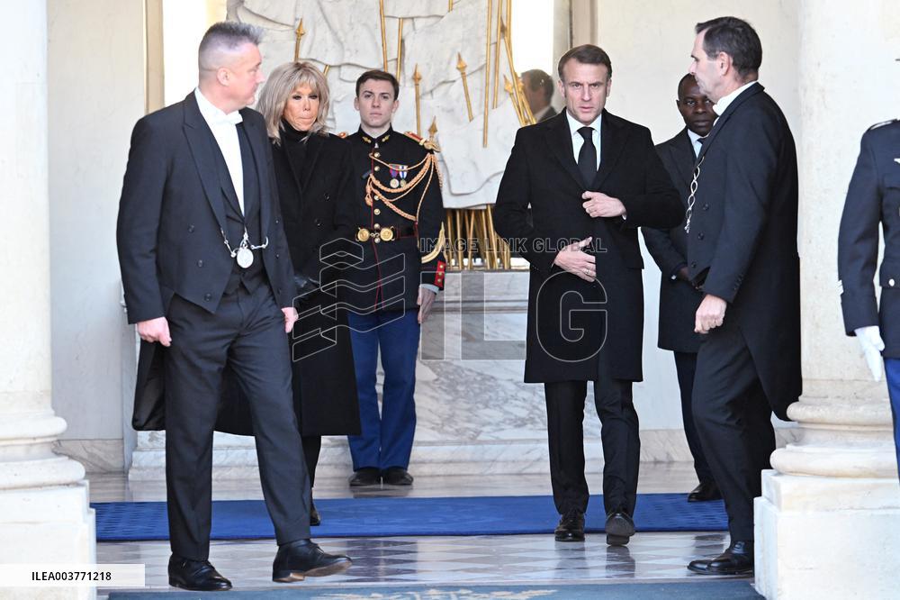President Macron Observes A Minute Of Silence - Paris