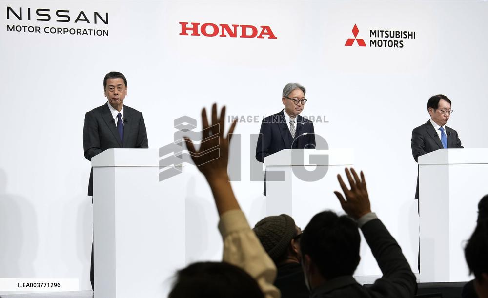 Nissan, Honda, Mitsubishi automakers' joint press conference