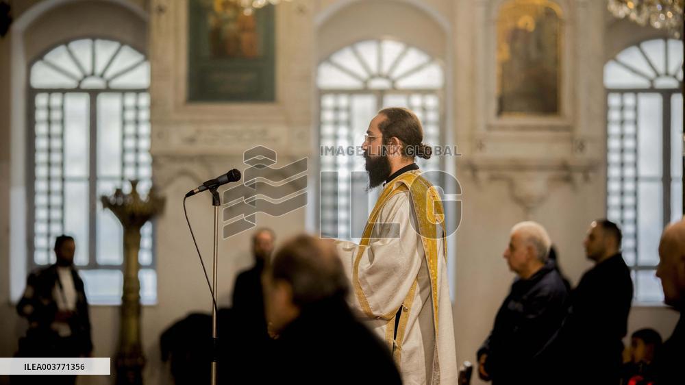 Syrian Christians At Marmieh Church - Damascus