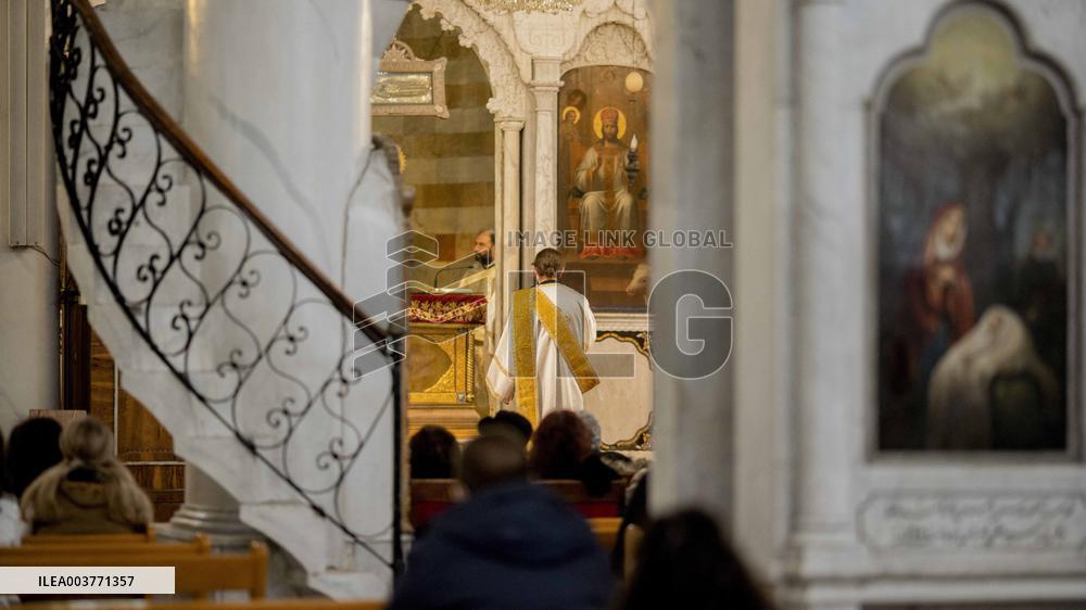 Syrian Christians At Marmieh Church - Damascus