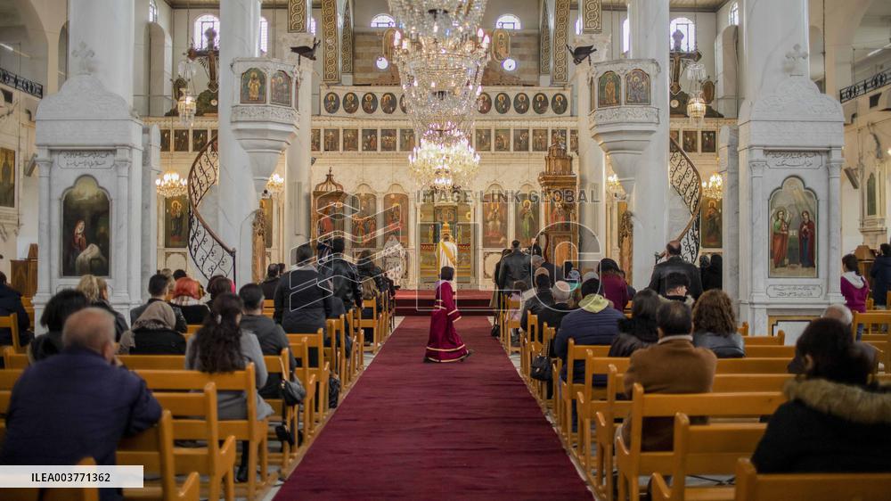 Syrian Christians At Marmieh Church - Damascus