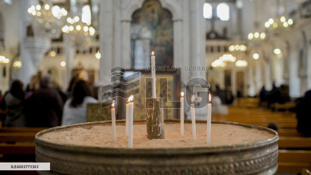 Syrian Christians At Marmieh Church - Damascus