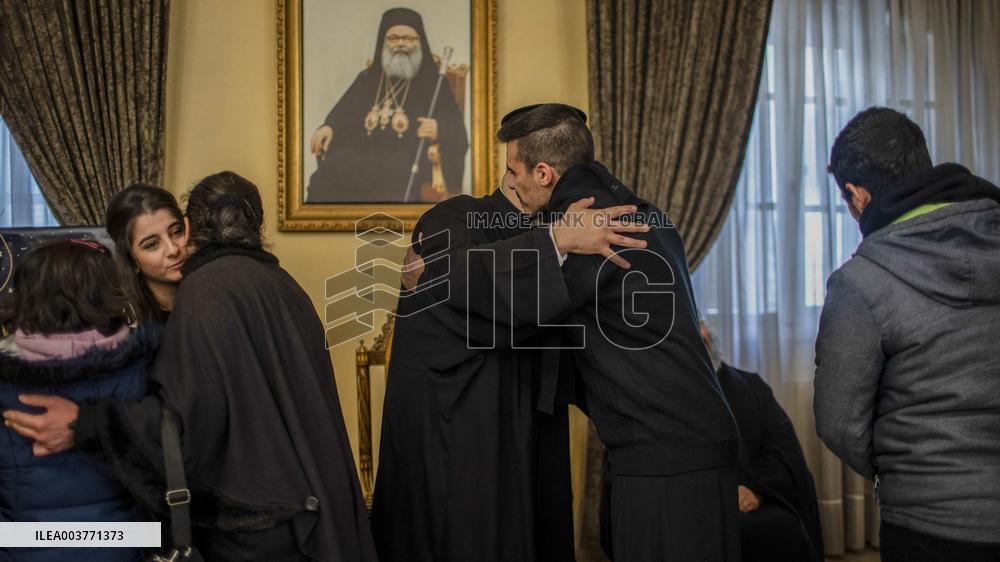 Syrian Christians At Marmieh Church - Damascus