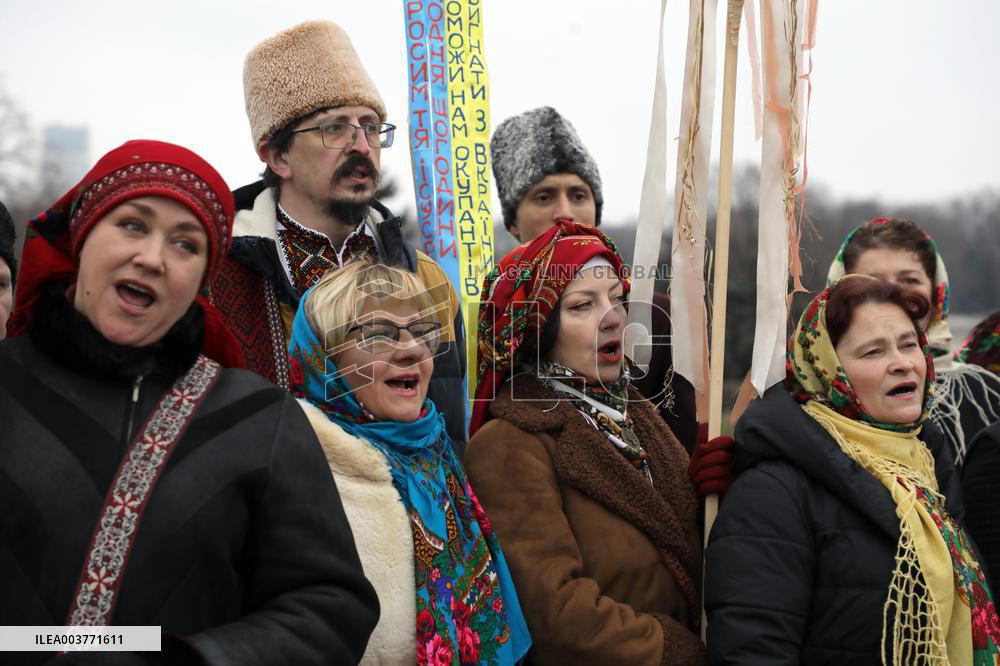 Carollers in Kyiv