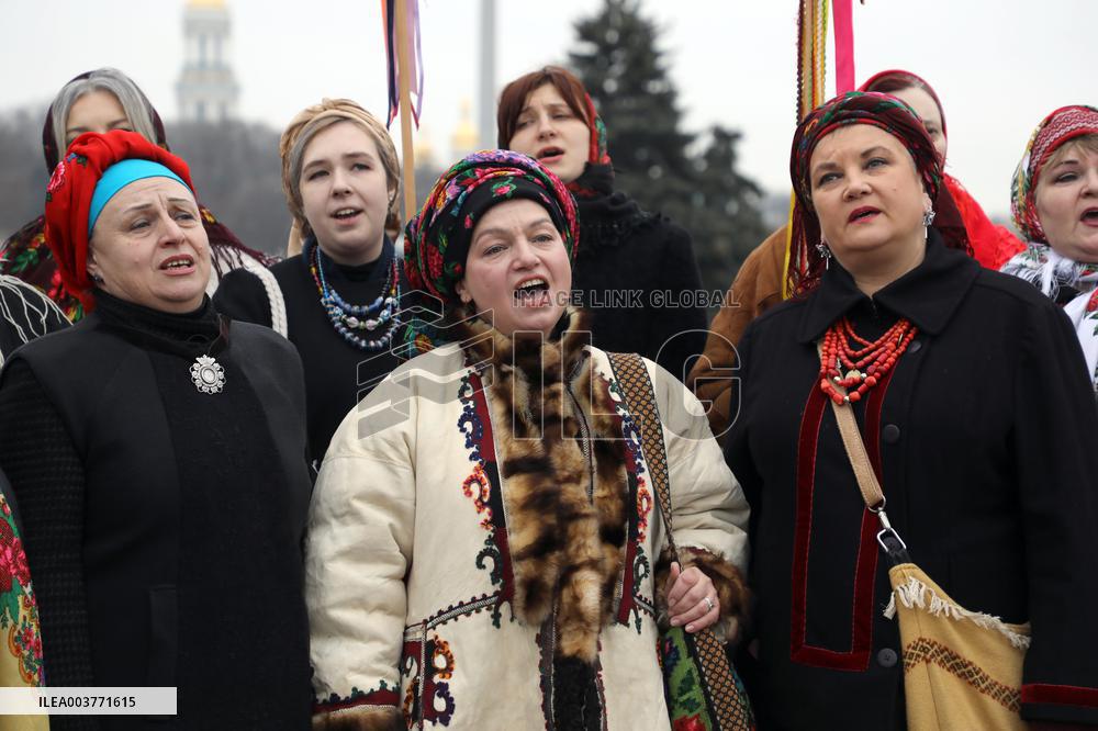 Carollers in Kyiv