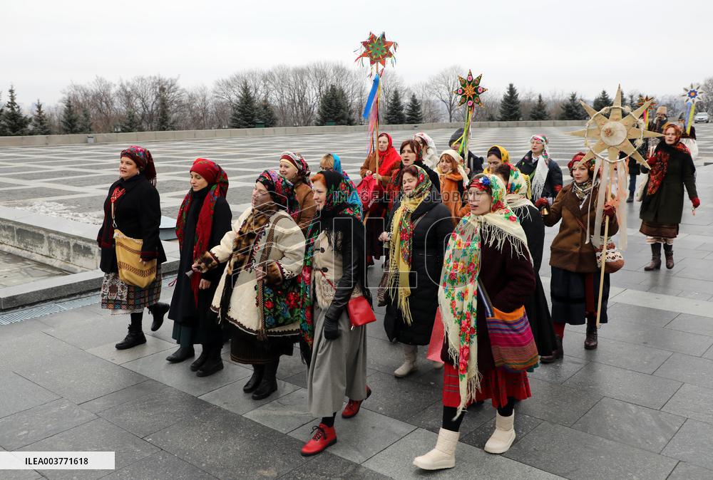 Carollers in Kyiv