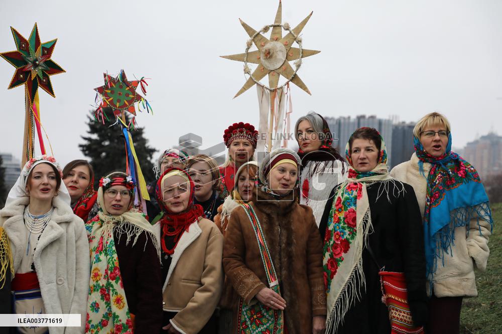 Carollers in Kyiv